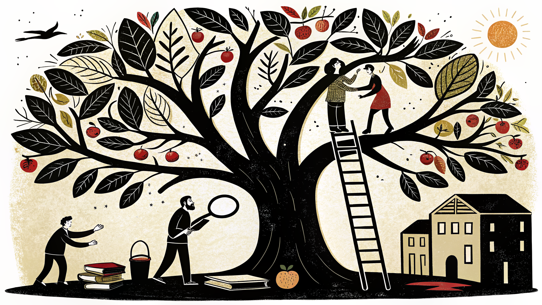 Un aula de K-12 donde los estudiantes trabajan en grupos pequeños en diferentes estaciones, ilustrando la instrucción diferenciada en acción