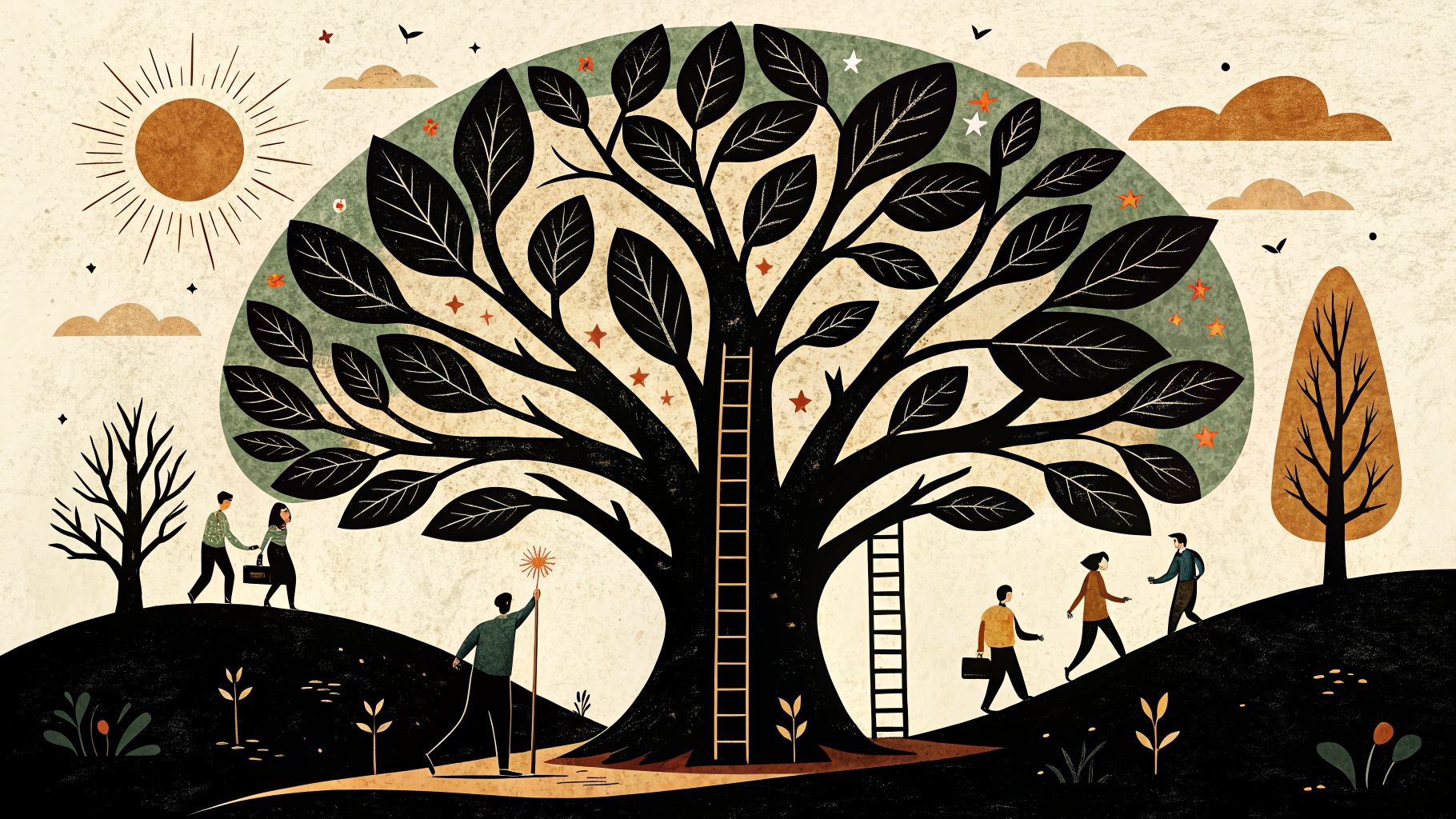 Professor a trabalhar com um pequeno grupo de alunos numa sala de aula portuguesa, com diferentes materiais de aprendizagem dispostos na mesa