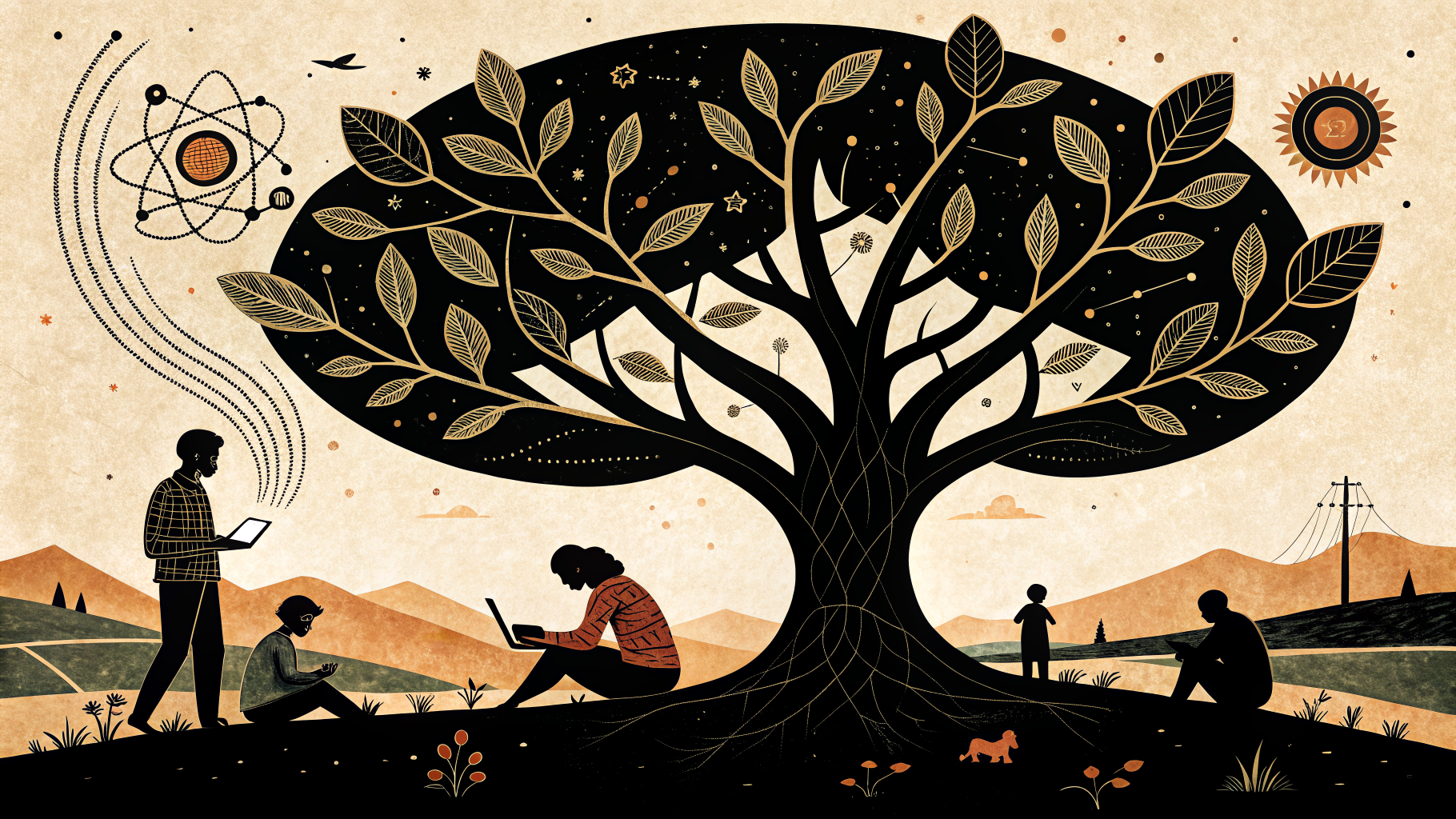 A diverse K-12 classroom with students working on tablets while a teacher monitors progress on a digital dashboard