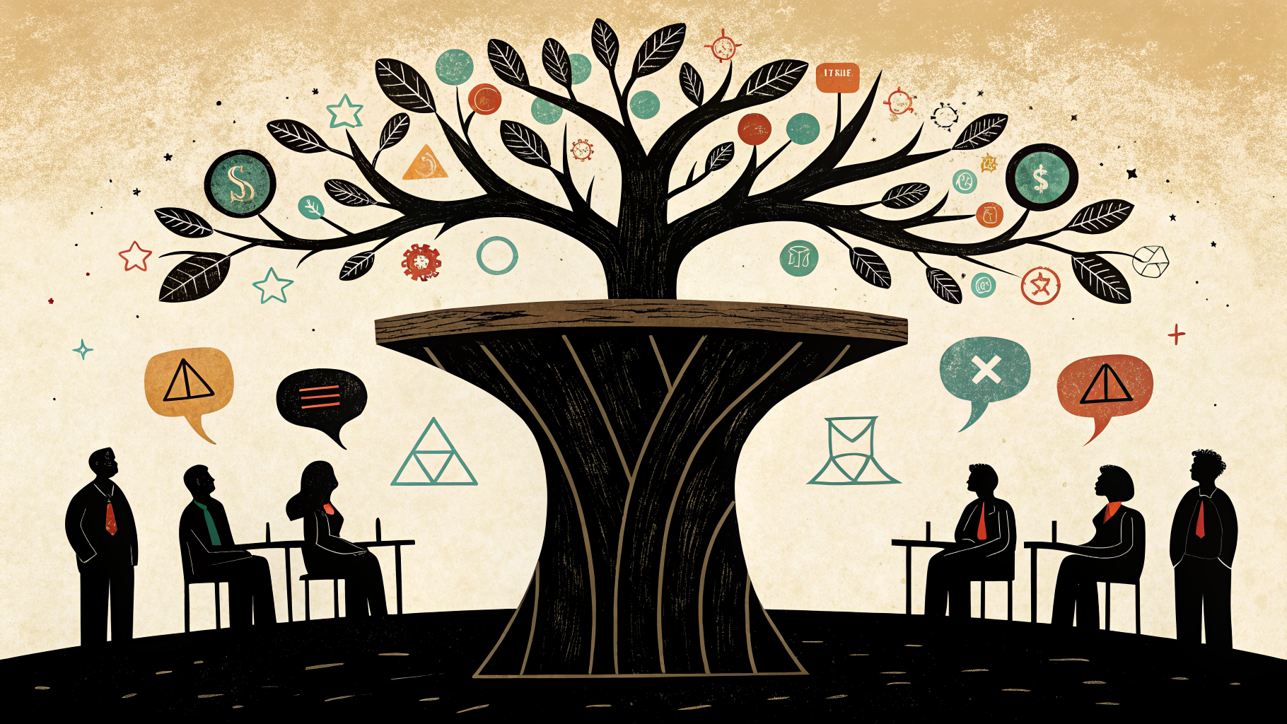 Alunos sentados em semicírculo realizando um debate estruturado de assembleia municipal num ambiente de sala de aula