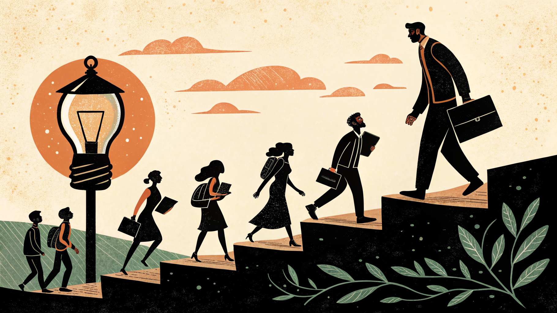 Enseignante en CM2 accompagnant des élèves travaillant en petits groupes, avec un tableau de suivi des compétences affiché au mur