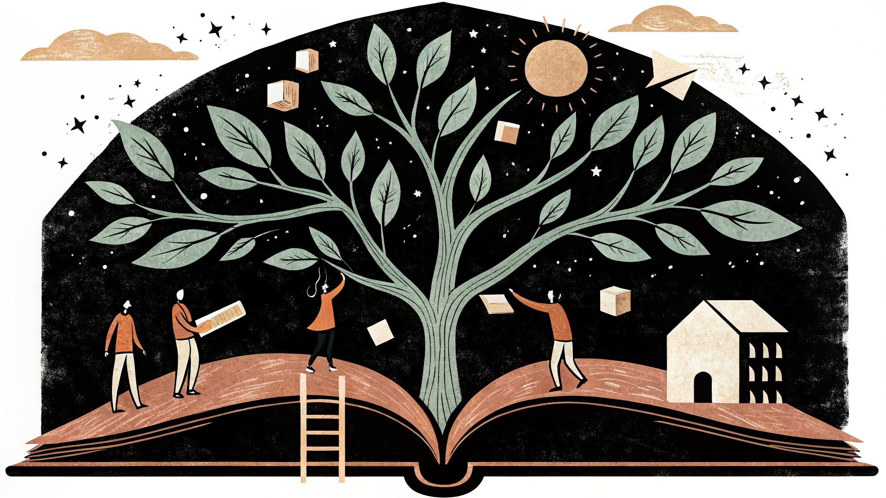 Un enseignant accompagne un élève en situation de handicap dans une salle de classe lumineuse avec d'autres élèves en activité.